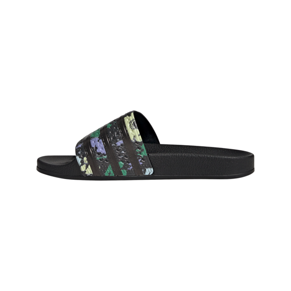 Women's Adadias Adilette Slides "Black Floral"