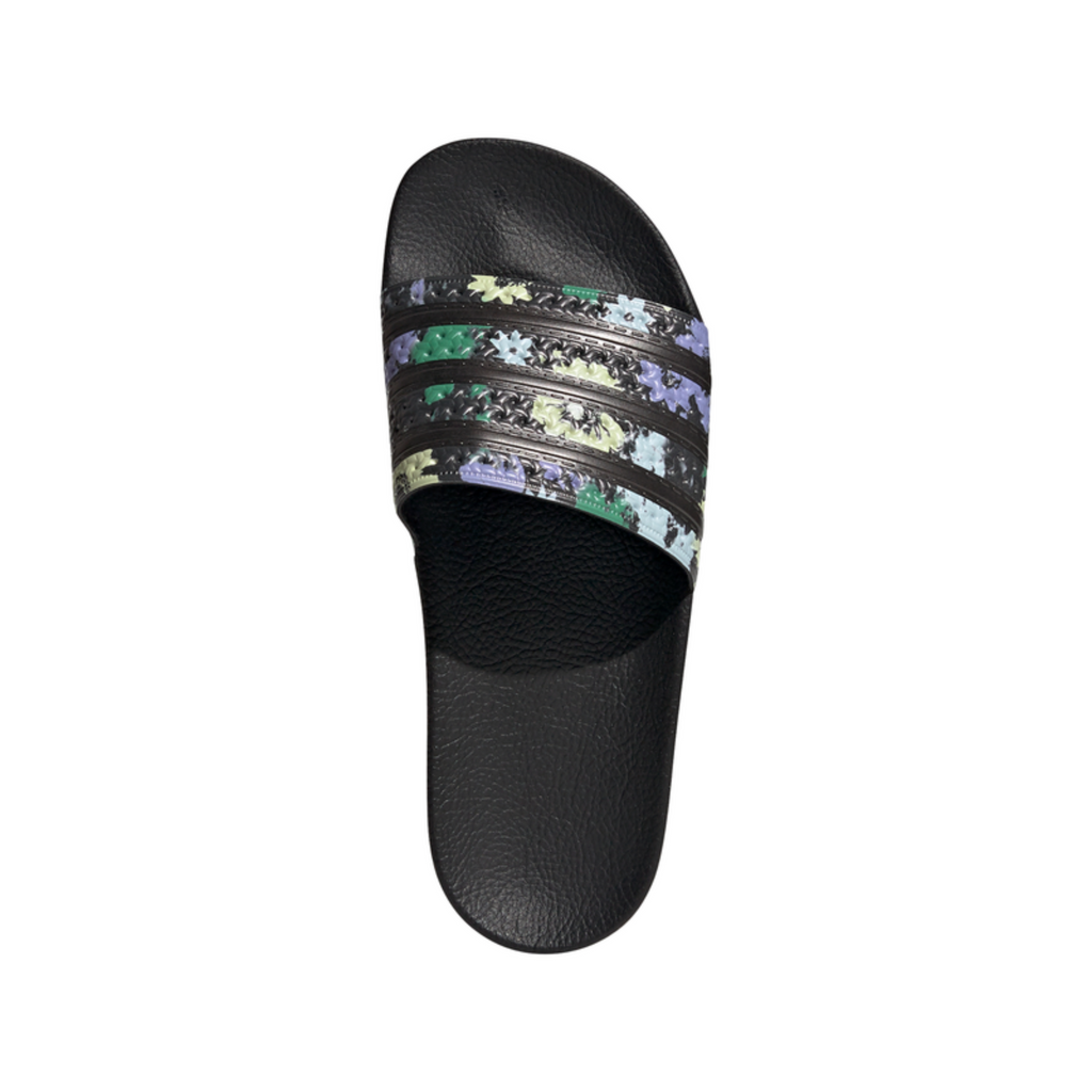 Women's Adadias Adilette Slides "Black Floral"