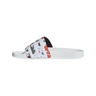 Women's Adidas Adilette Slides "White Florals"