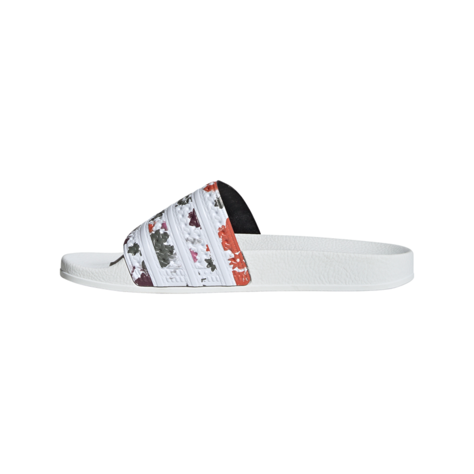 Women's Adidas Adilette Slides "White Florals"
