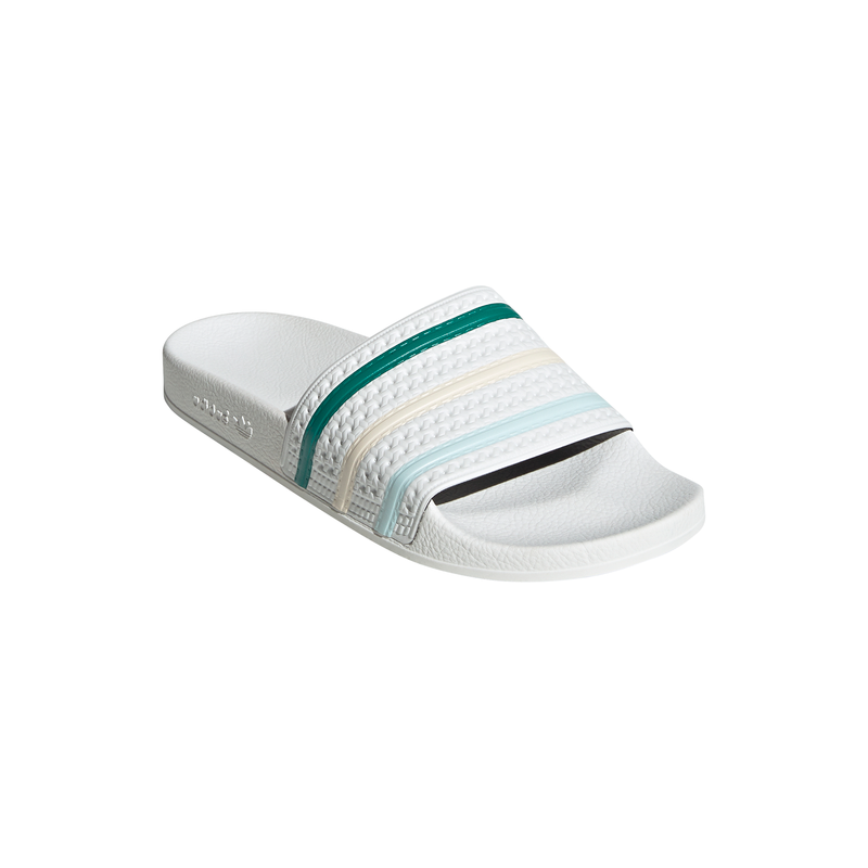 Men's Adidas Adilette Slides " White-Halo Mint"