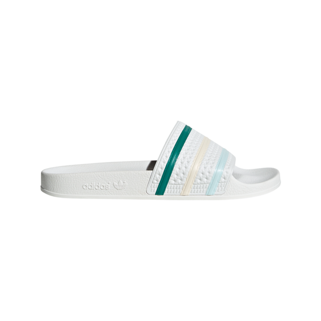 Men's Adidas Adilette Slides "White-Halo Mint"