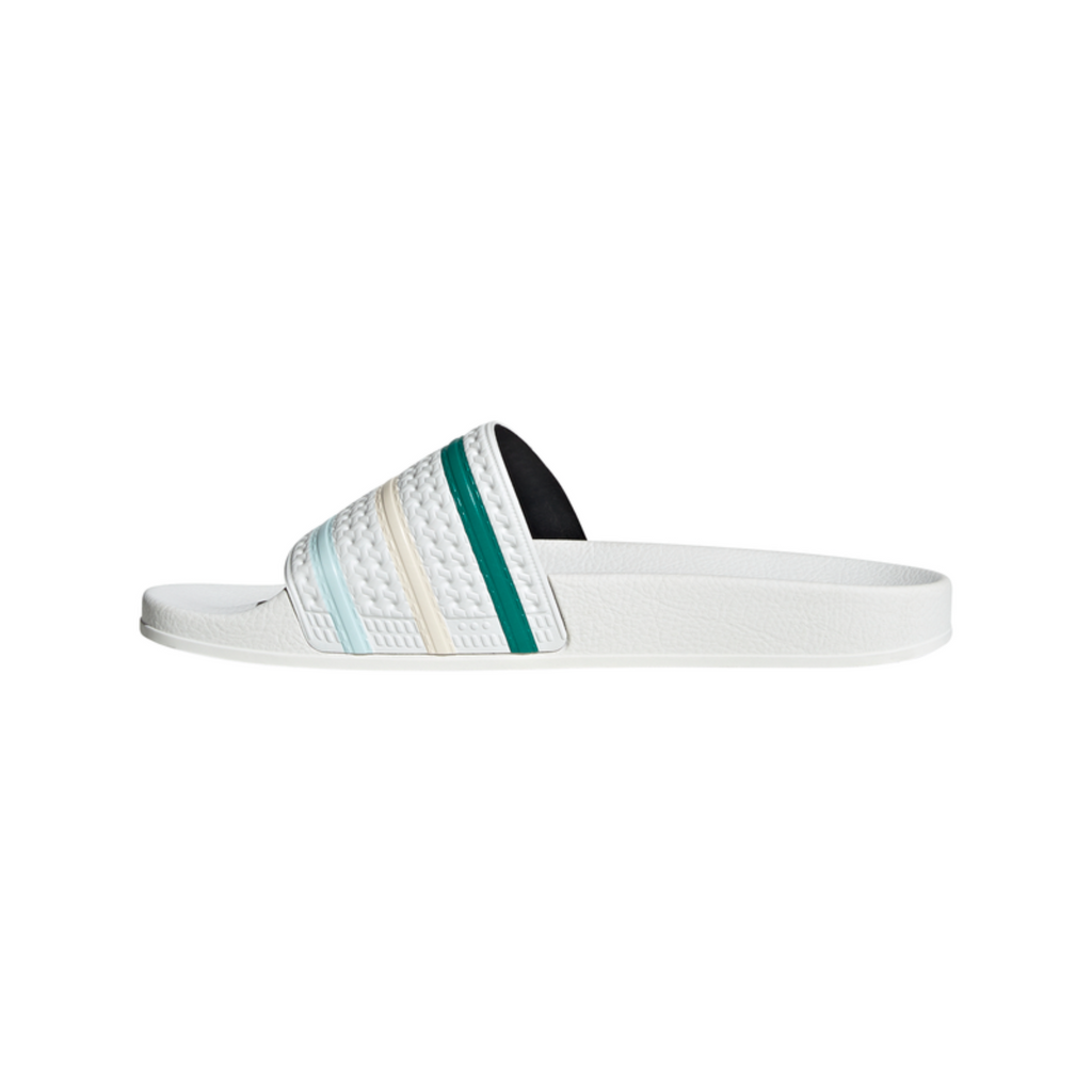 Men's Adidas Adilette Slides " White-Halo Mint"