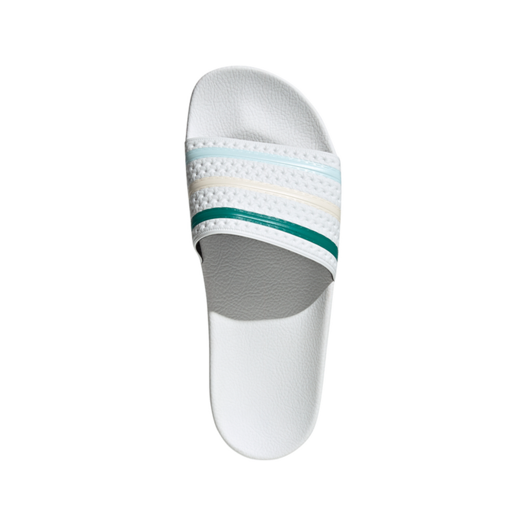 Men's Adidas Adilette Slides " White-Halo Mint"