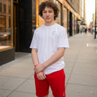 Men's The Closet Inc. White Tee Curved (Red)