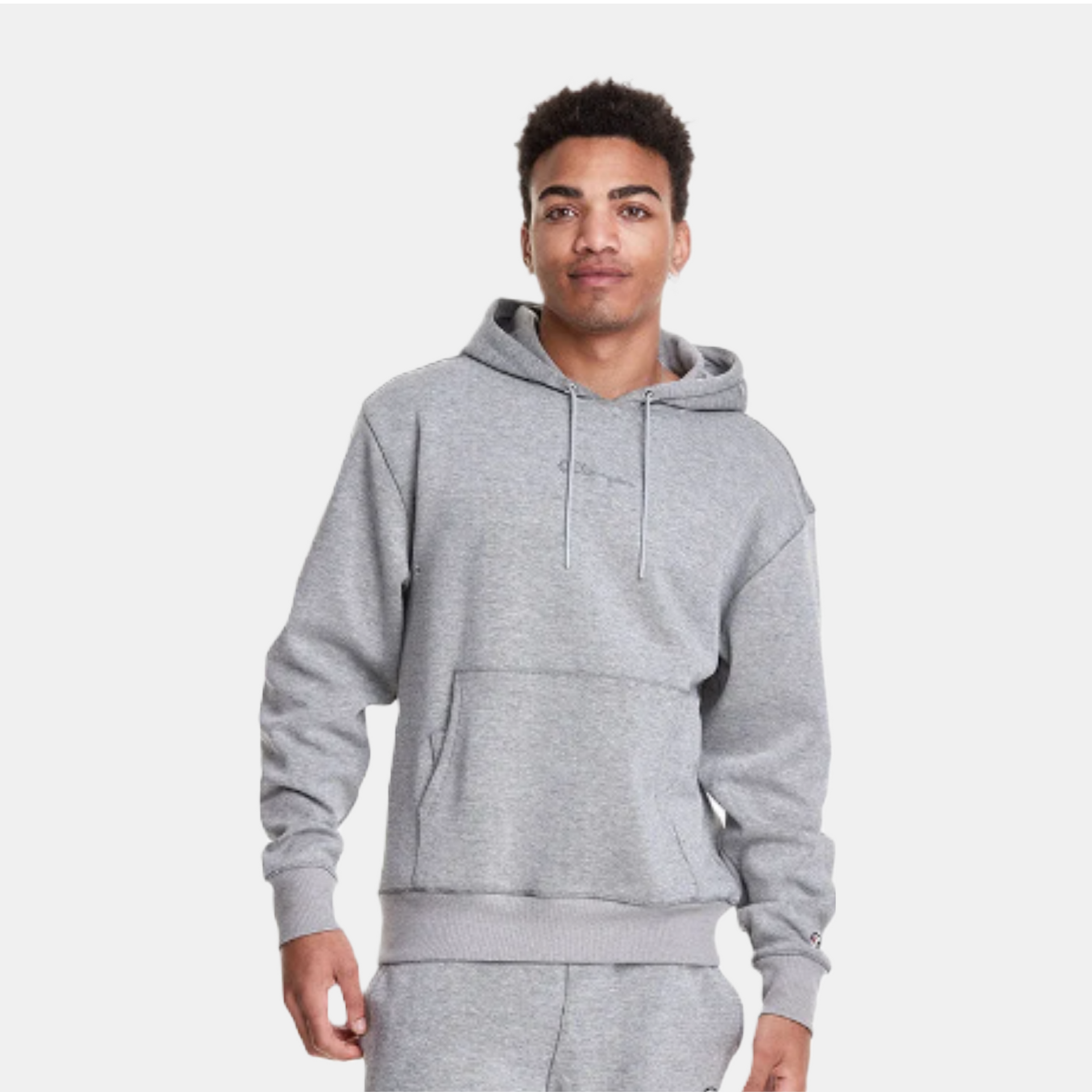 Sweat loose à capuche uni - gris Sweat loose à capuche uni - gris