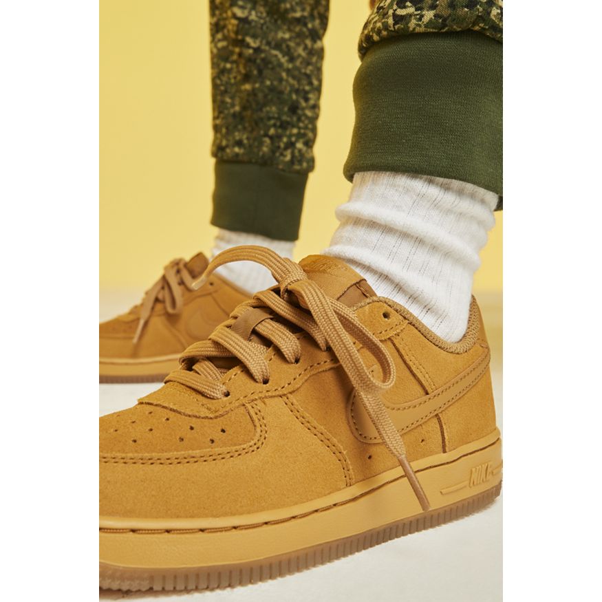 Little Kid's Nike Air Force One LV8 3 Wheat/Wheat-Gum Light Brown (BQ5486  700)