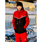 Men's The Closet Inc. Tech Fleece Zip Pants - Black/Maroon