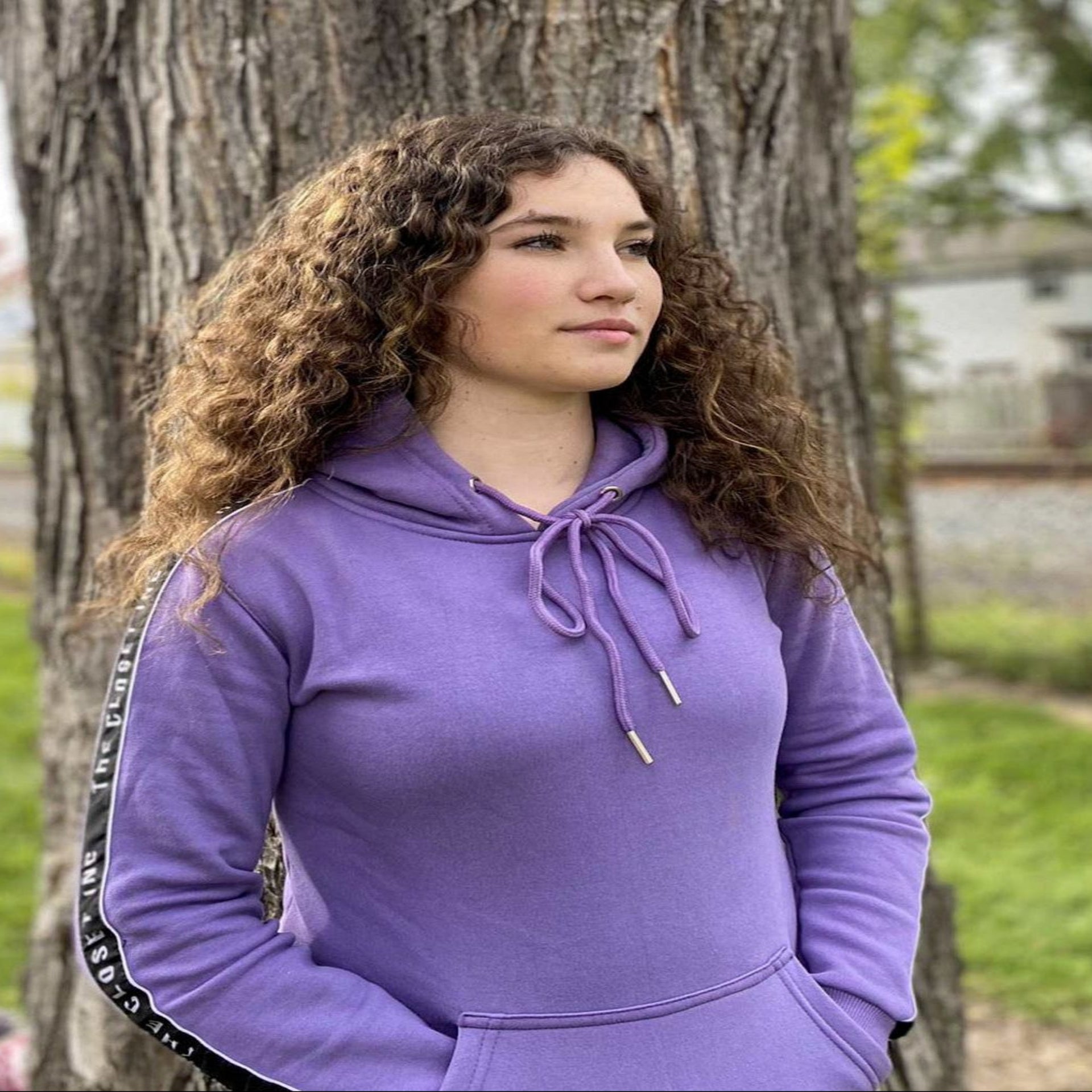 Women's The Closet Brand Hoodie Purple - Main Image