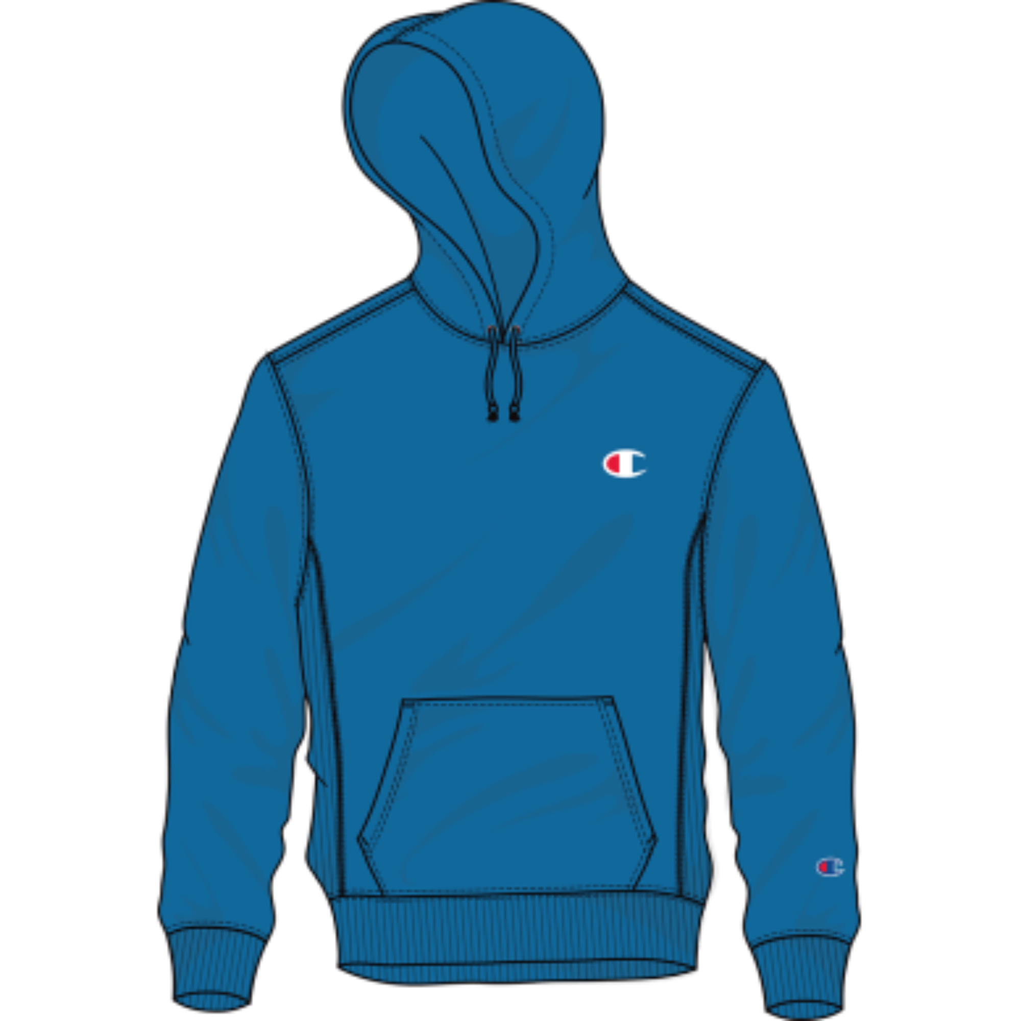 Blue champion logo hoodie clearance